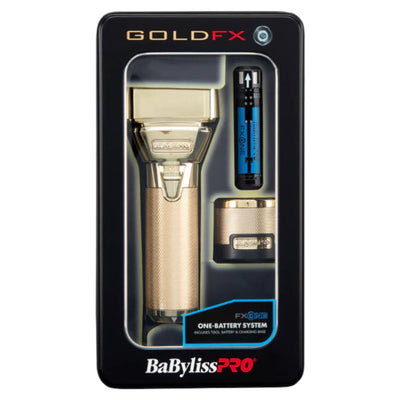 BaBylissPro Cordless Metal Double Foil "Gold" Shaver #FX79FSG