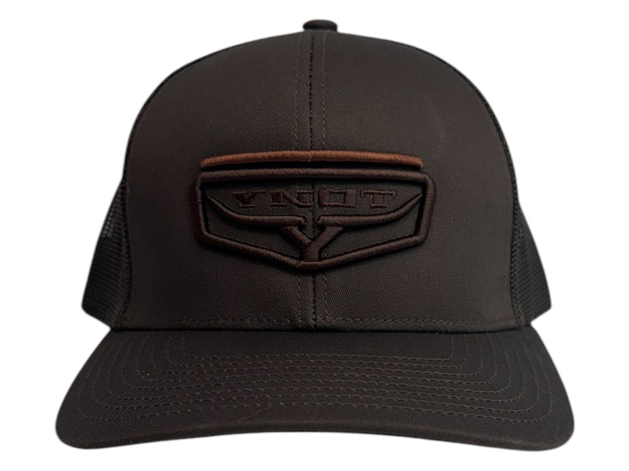 YNOT Lifestyle Brand Hat and Apparel - Quality Farmer & Rancher Hats - Brown / Brown Logo