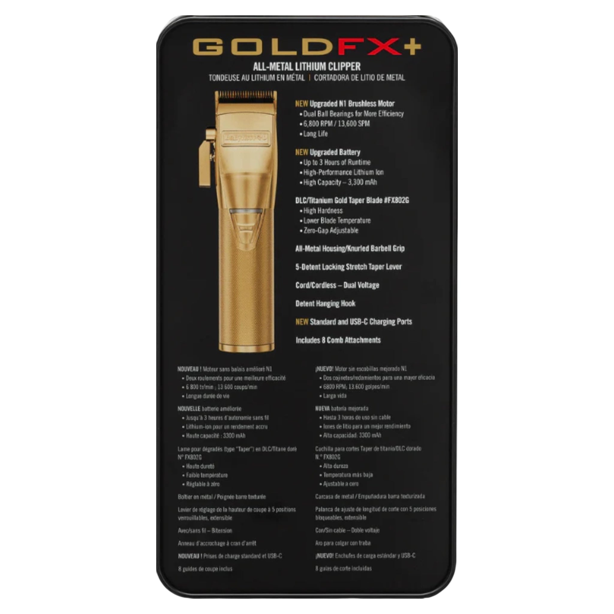 BaBylissPro GoldFx Metal Lithium Clipper