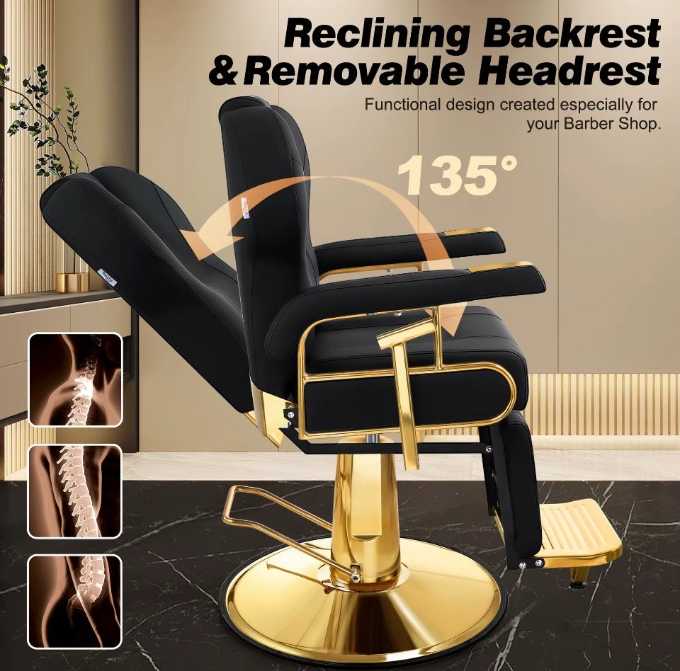 High-Quality Professional Reclining Barber Chair – Modern, Affordable and  Ergonomic   (2 Chairs)