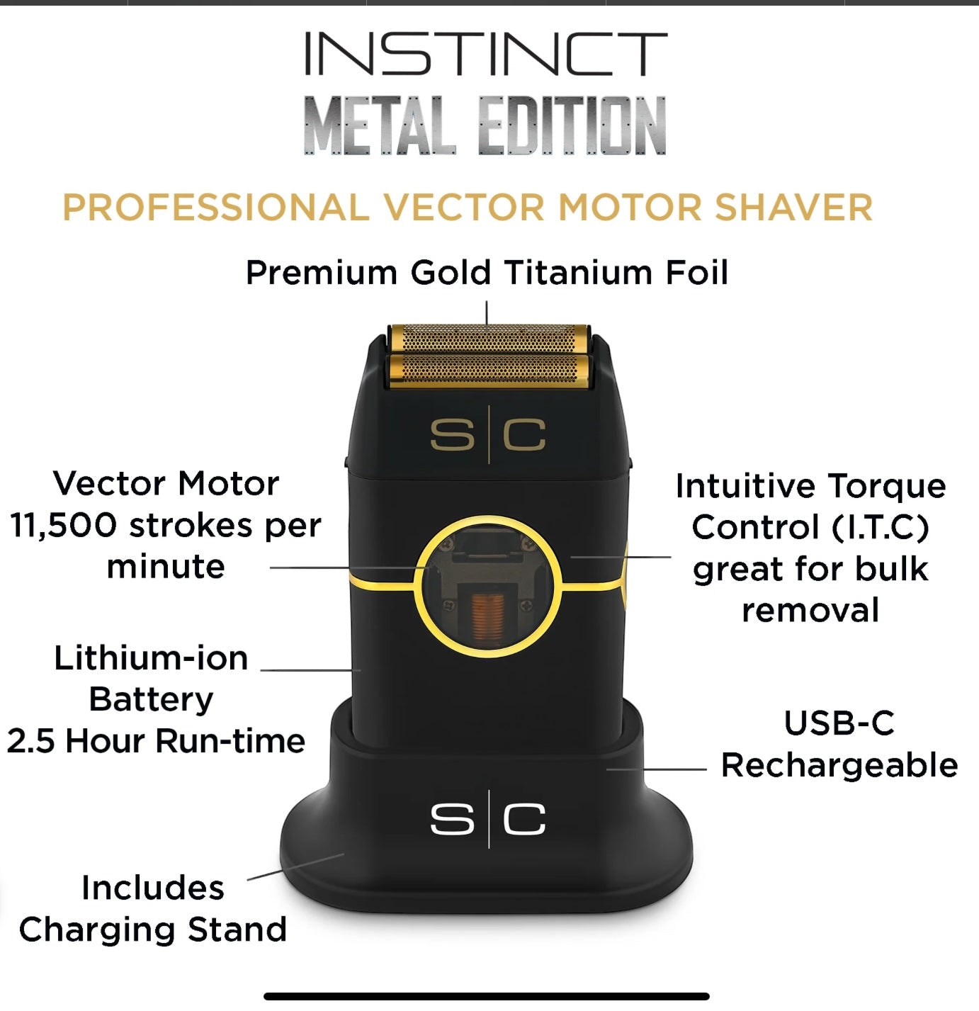 StyleCraft Instinct Metal Foil Shaver – Professional Close Shave Tool