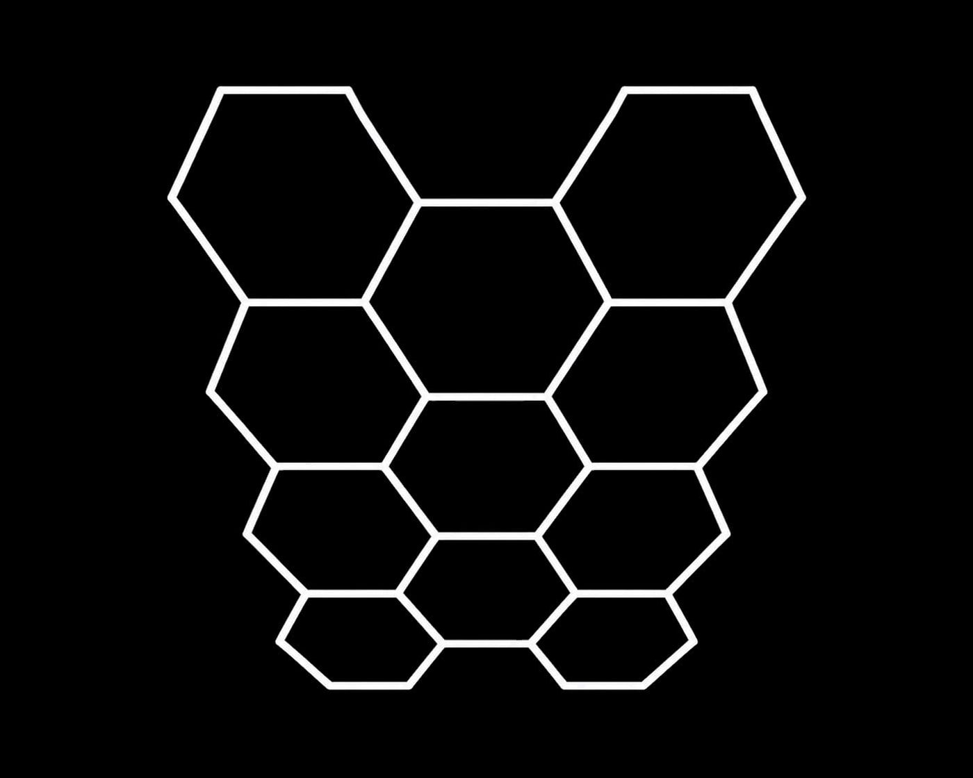 Inventory Solution Barber Supply Company LED Hexagon Lighting Professional LED Hexagon Barber Shop Lights -11-Hexagon LED Lighting System - Honeycomb Ceiling Lighting