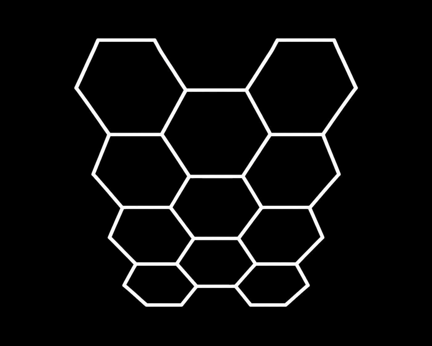 Inventory Solution Barber Supply Company LED Hexagon Lighting Professional LED Hexagon Barber Shop Lights -11-Hexagon LED Lighting System - Honeycomb Ceiling Lighting