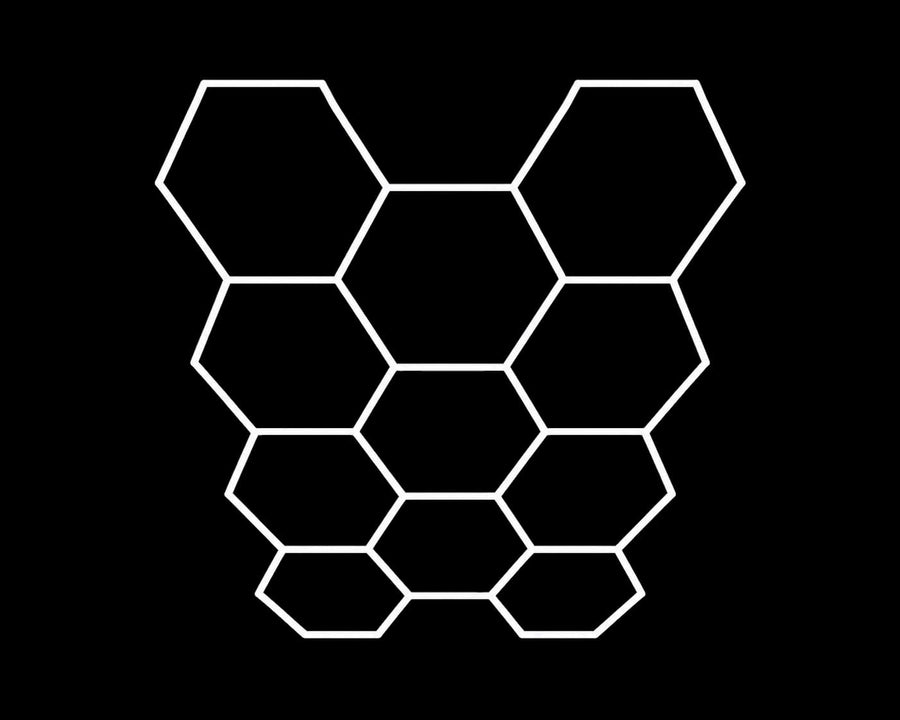 Inventory Solution Barber Supply Company LED Hexagon Lighting Professional LED Hexagon Barber Shop Lights -11-Hexagon LED Lighting System - Honeycomb Ceiling Lighting