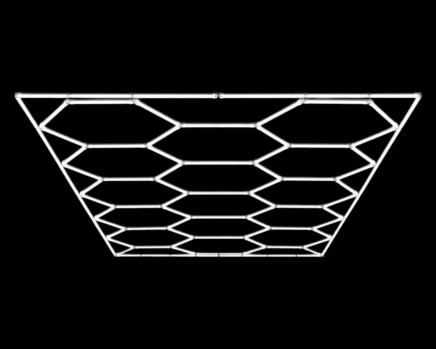 Inventory Solution Barber Supply Company LED Hexagon Lighting Professional LED Hexagon Barber Shop Lights -15-Hexagon with Boarder LED Lighting System - Honeycomb Ceiling Lighting