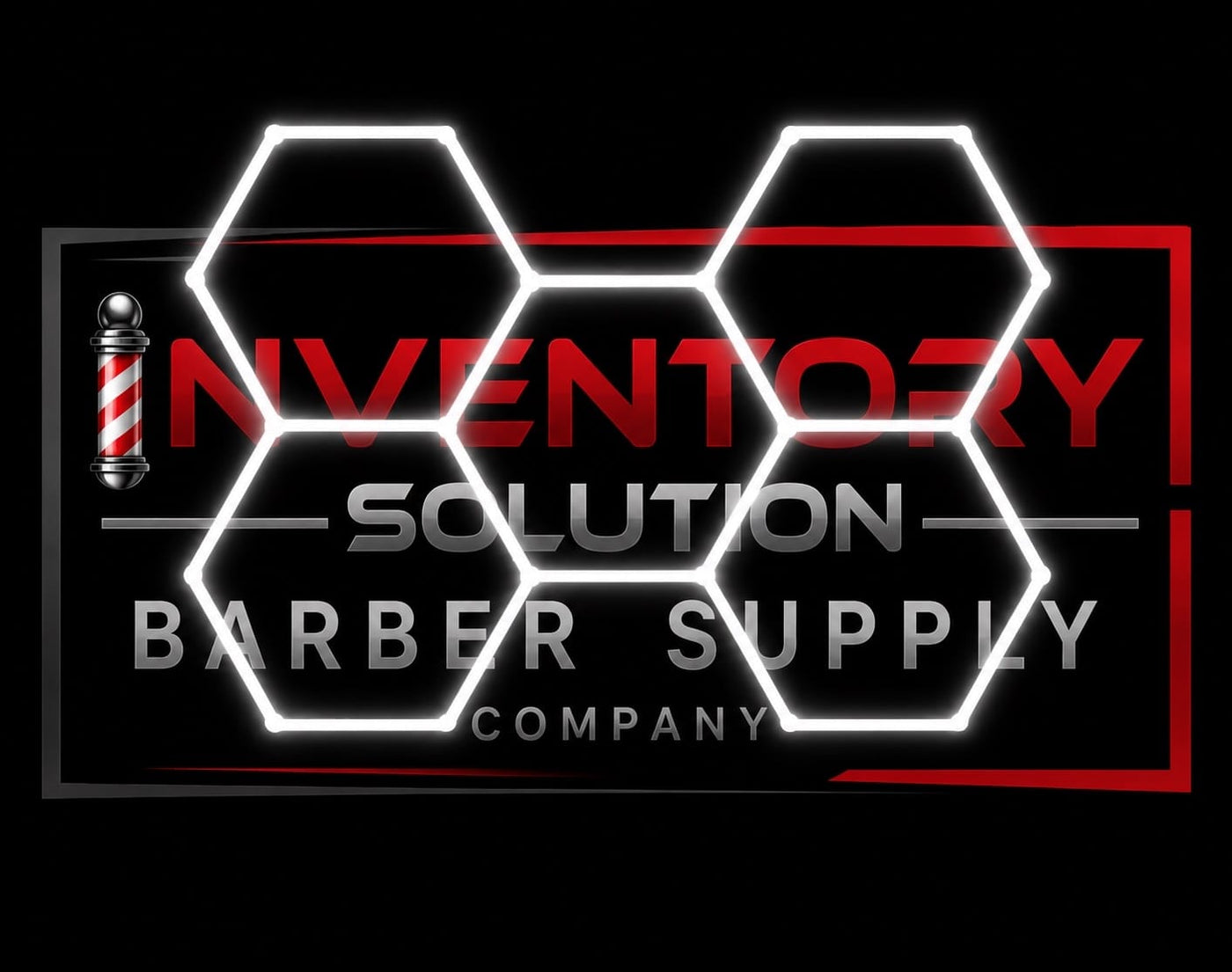 Inventory Solution Barber Supply Company LED Hexagon Lighting Professional LED Hexagon Barber Shop Lights - 5-Hexagon LED Lighting System - Honeycomb Ceiling Lighting