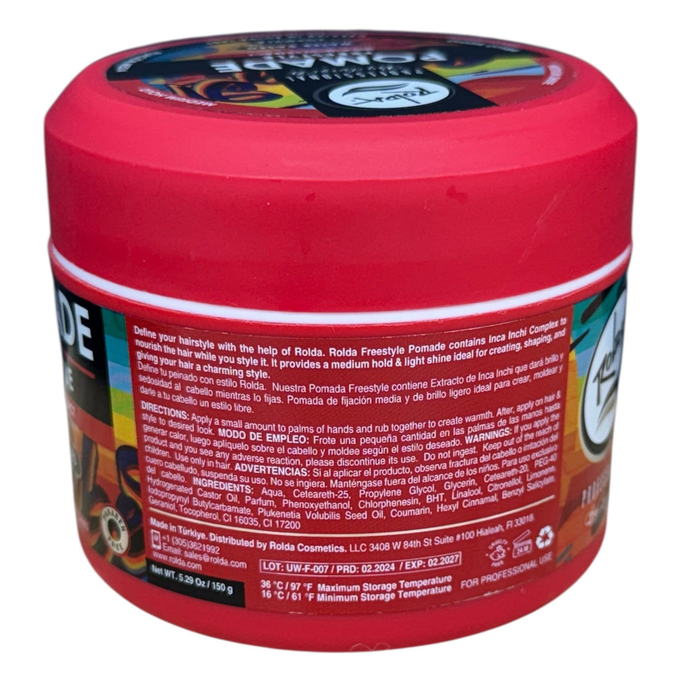 Rolda Professional Pomades and Wax Rolda Professional Freestyle Water-Based Pomade 150g (Red) | Strong Hold & Natural Shine