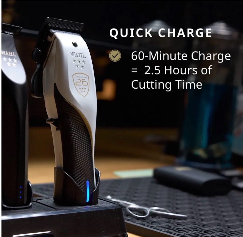 Wahl Clippers Wahl Vapor™ CE 5-Star Cordless Clipper – Limited Edition 26 Professional Barber Clipper