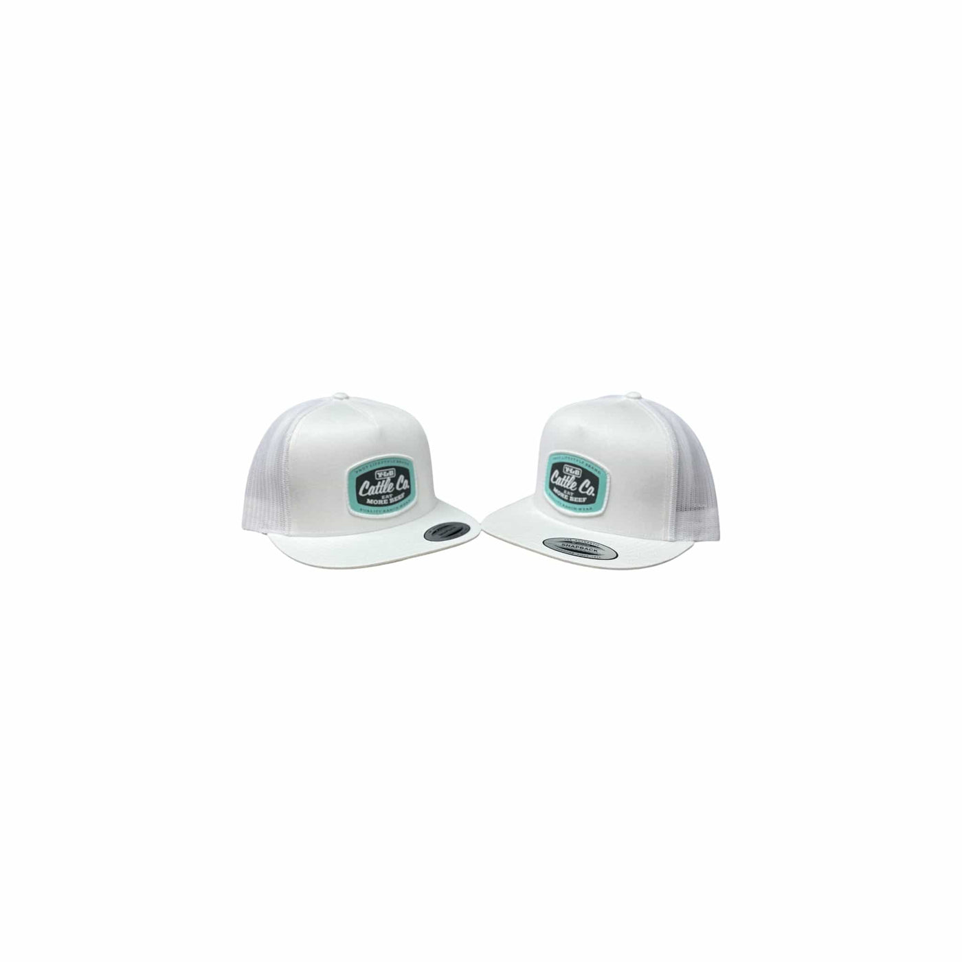YNOT Lifestyle Brand YNOT Lifestyle Brand YNOT Lifestyle Brand Hat and Apparel - Quality Farmer & Rancher Hats - Western Wear - White Cattle CO Eat More Beef Patch