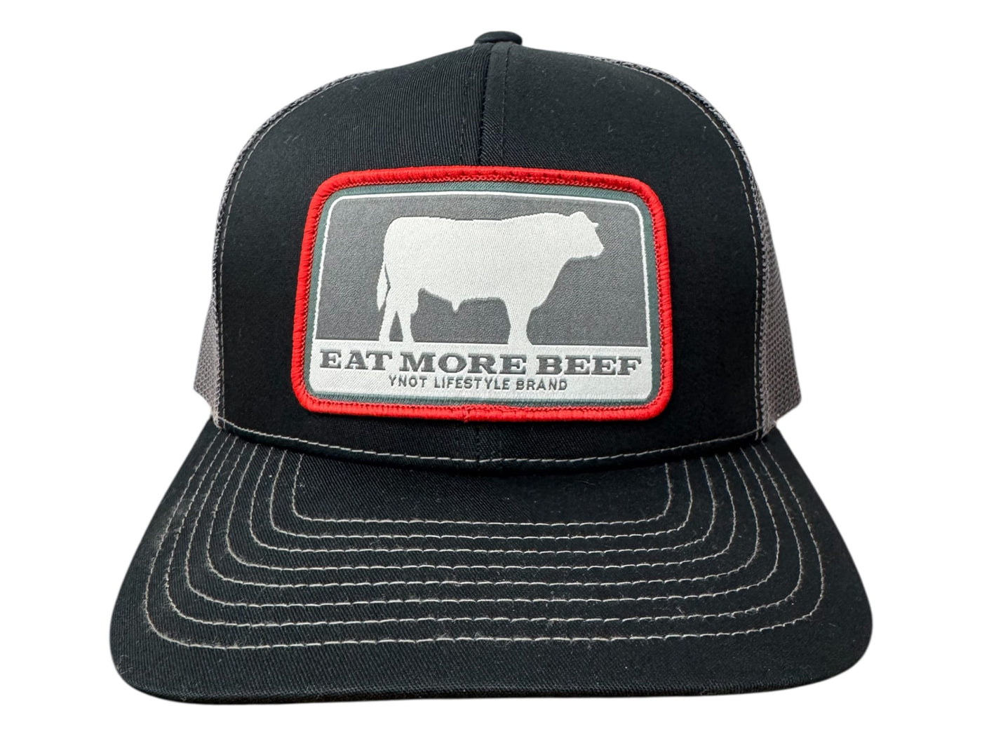YNOT Lifestyle Brand Hats YNOT Lifestyle Brand Hat and Apparel - Quality Farmer & Rancher Hats - Western Wear - Patch YNOT Eat More Beef