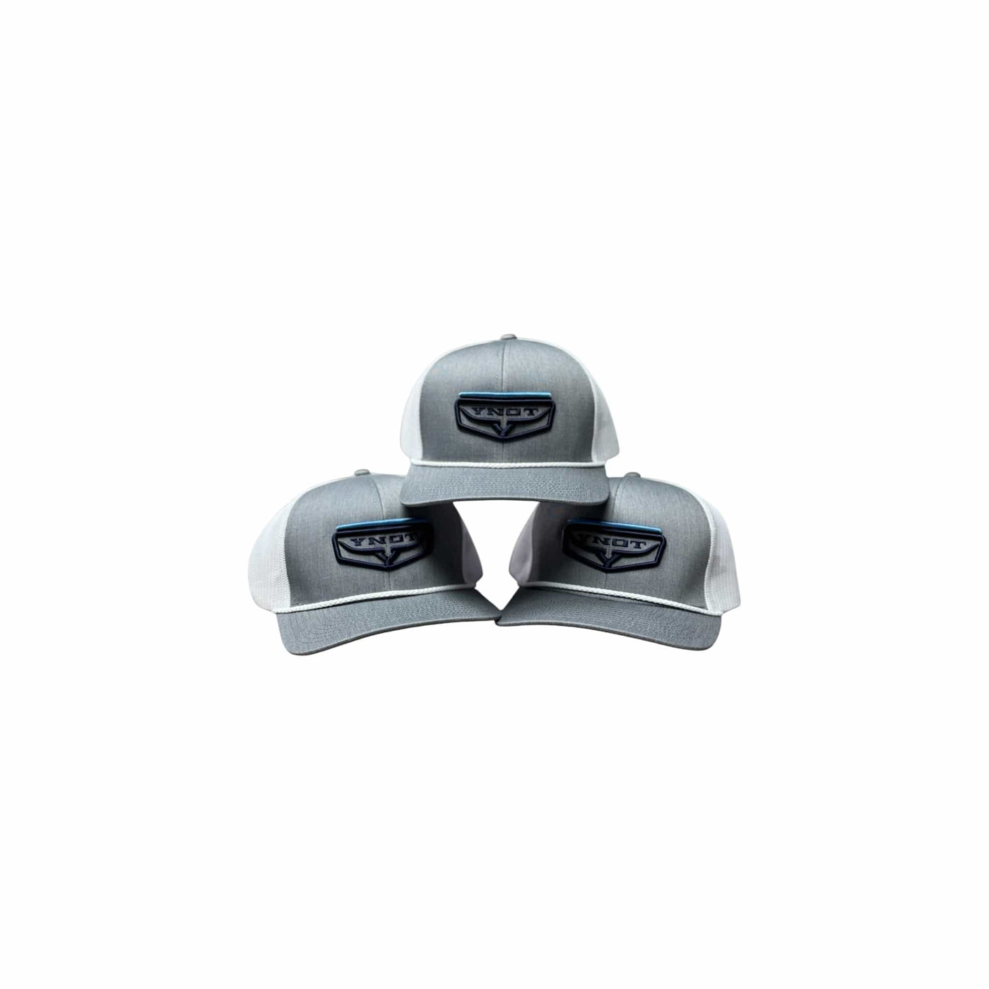 YNOT Lifestyle Brand YNOT Lifestyle Brand YNOT Lifestyle Brand Hat and Apparel - Quality Farmer & Rancher Hats - Western Wear - Logo Navy Blue, Gray and White
