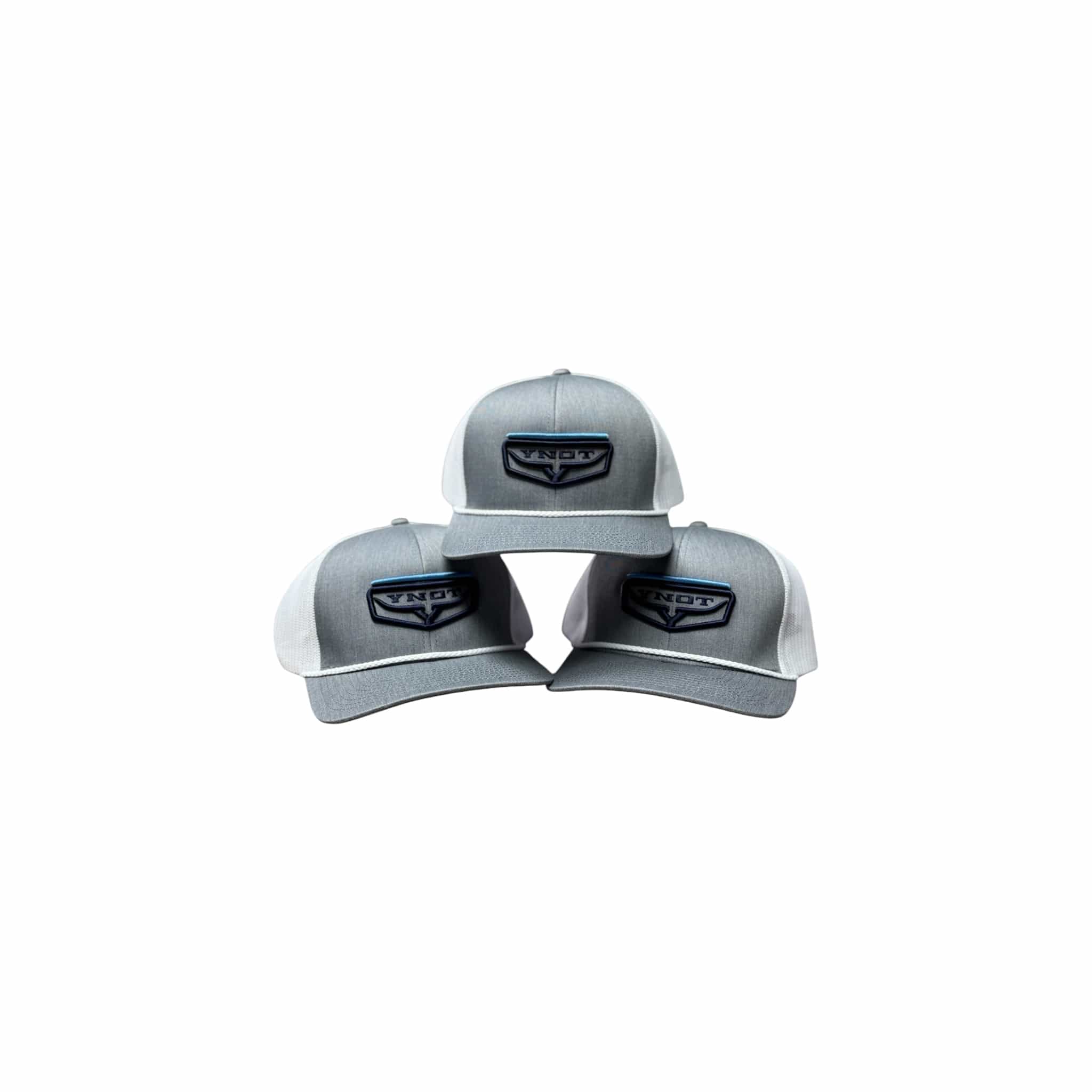 YNOT Lifestyle Brand YNOT Lifestyle Brand YNOT Lifestyle Brand Hat and Apparel - Quality Farmer & Rancher Hats - Western Wear - Logo Navy Blue, Gray and White