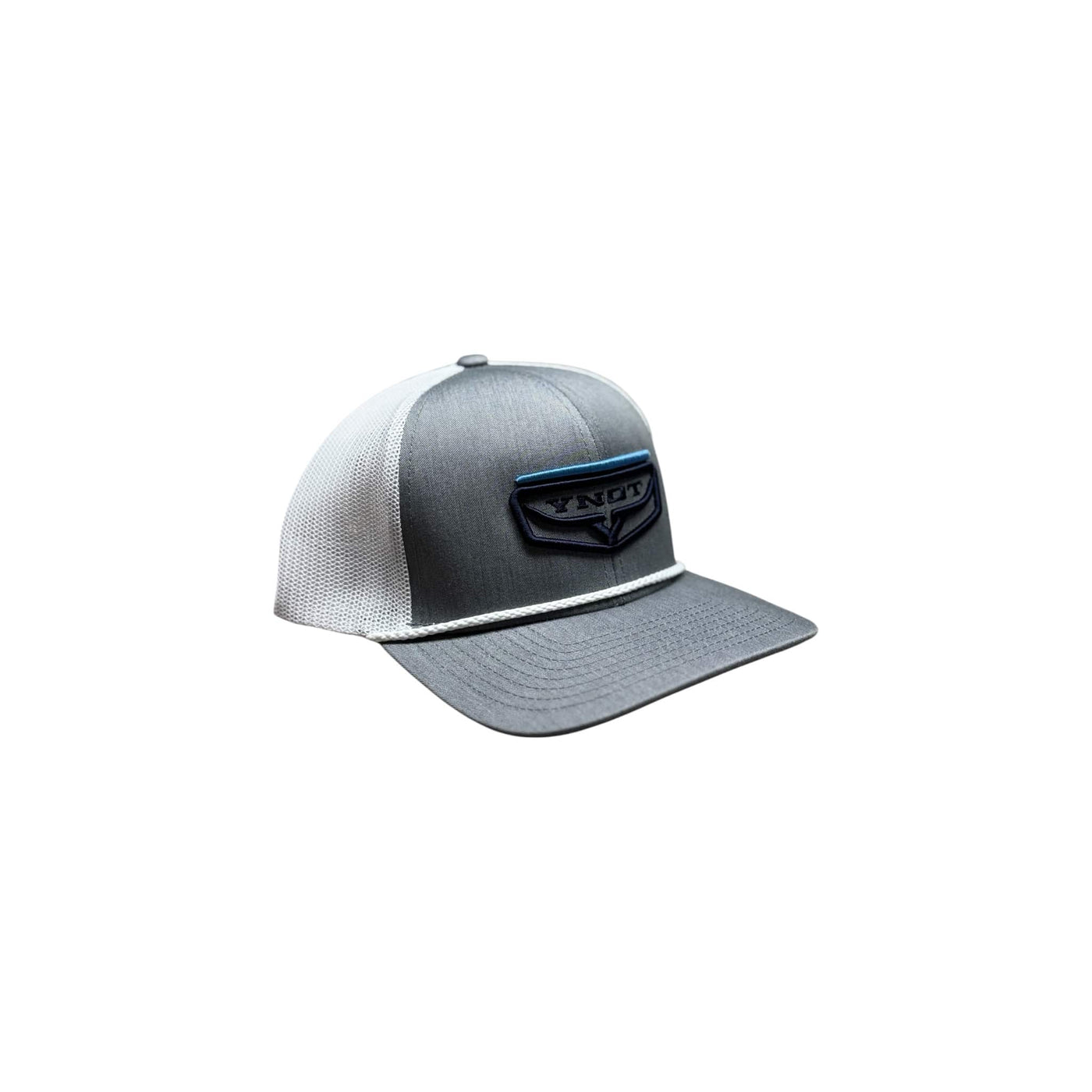 YNOT Lifestyle Brand YNOT Lifestyle Brand YNOT Lifestyle Brand Hat and Apparel - Quality Farmer & Rancher Hats - Western Wear - Logo Navy Blue, Gray and White