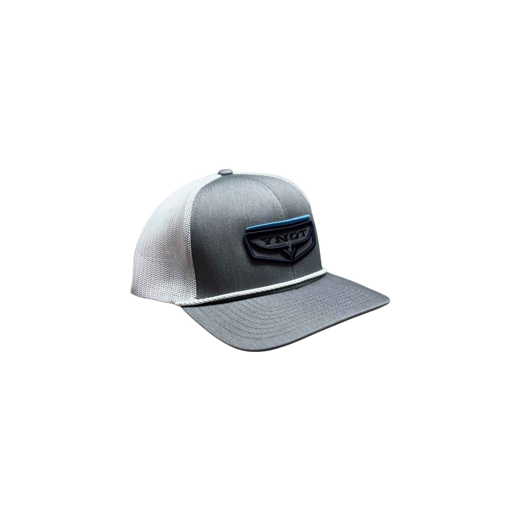 YNOT Lifestyle Brand YNOT Lifestyle Brand YNOT Lifestyle Brand Hat and Apparel - Quality Farmer & Rancher Hats - Western Wear - Logo Navy Blue, Gray and White