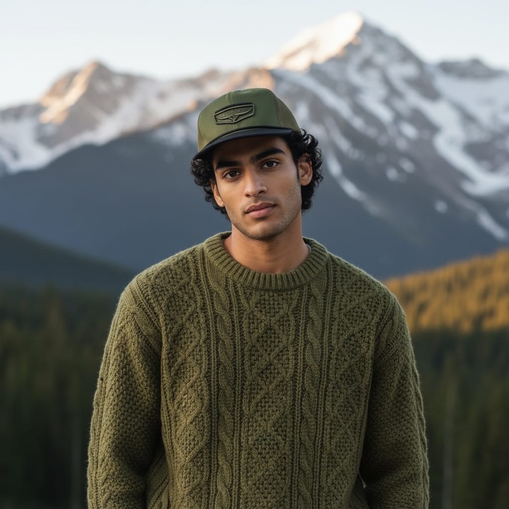 YNOT Lifestyle Brand YNOT Lifestyle Brand YNOT Lifestyle Brand Hat and Apparel - Quality Farmer & Rancher Hats - Western Wear - Olive Green Rope Flatbill