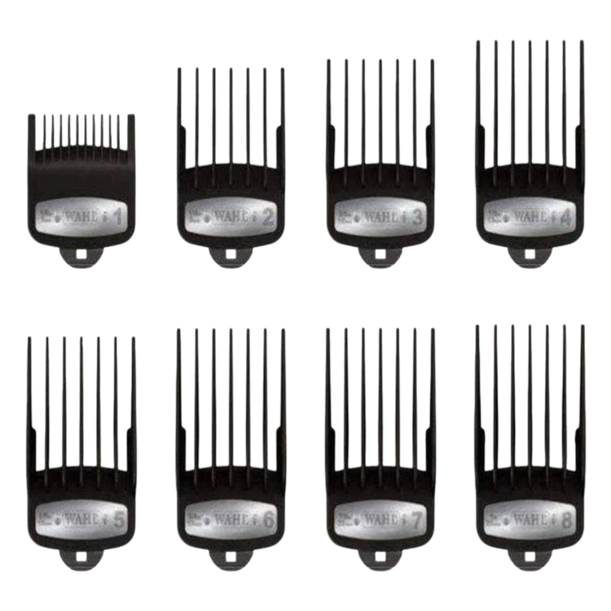 Wahl Premium Cutting Guides – 8-Pack with Secure Fit® Metal Clips