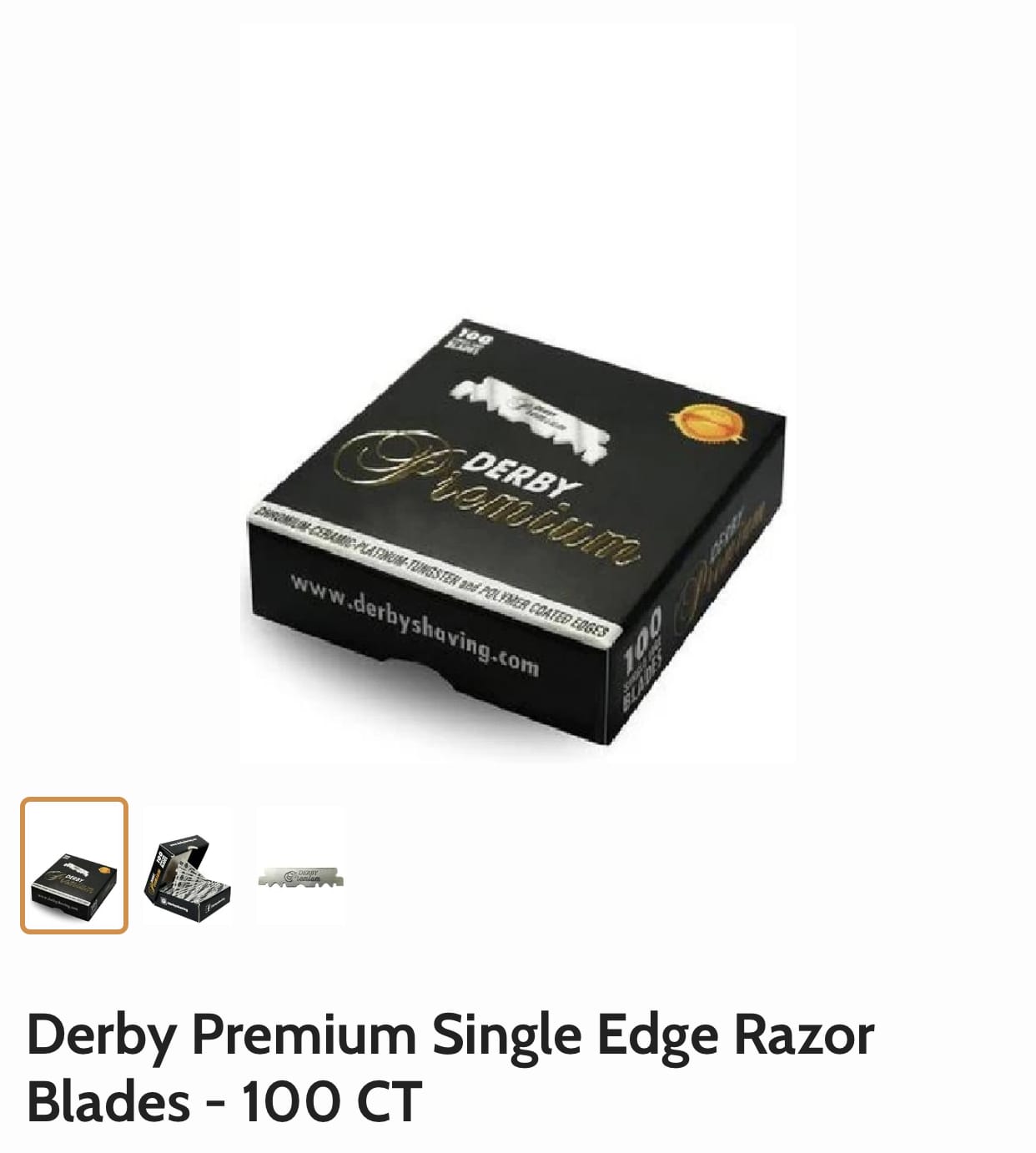 Derby Razor Blades Derby Premium Single Edge Razor Blades 100 ct
